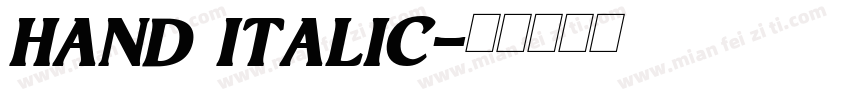 hand italic字体转换